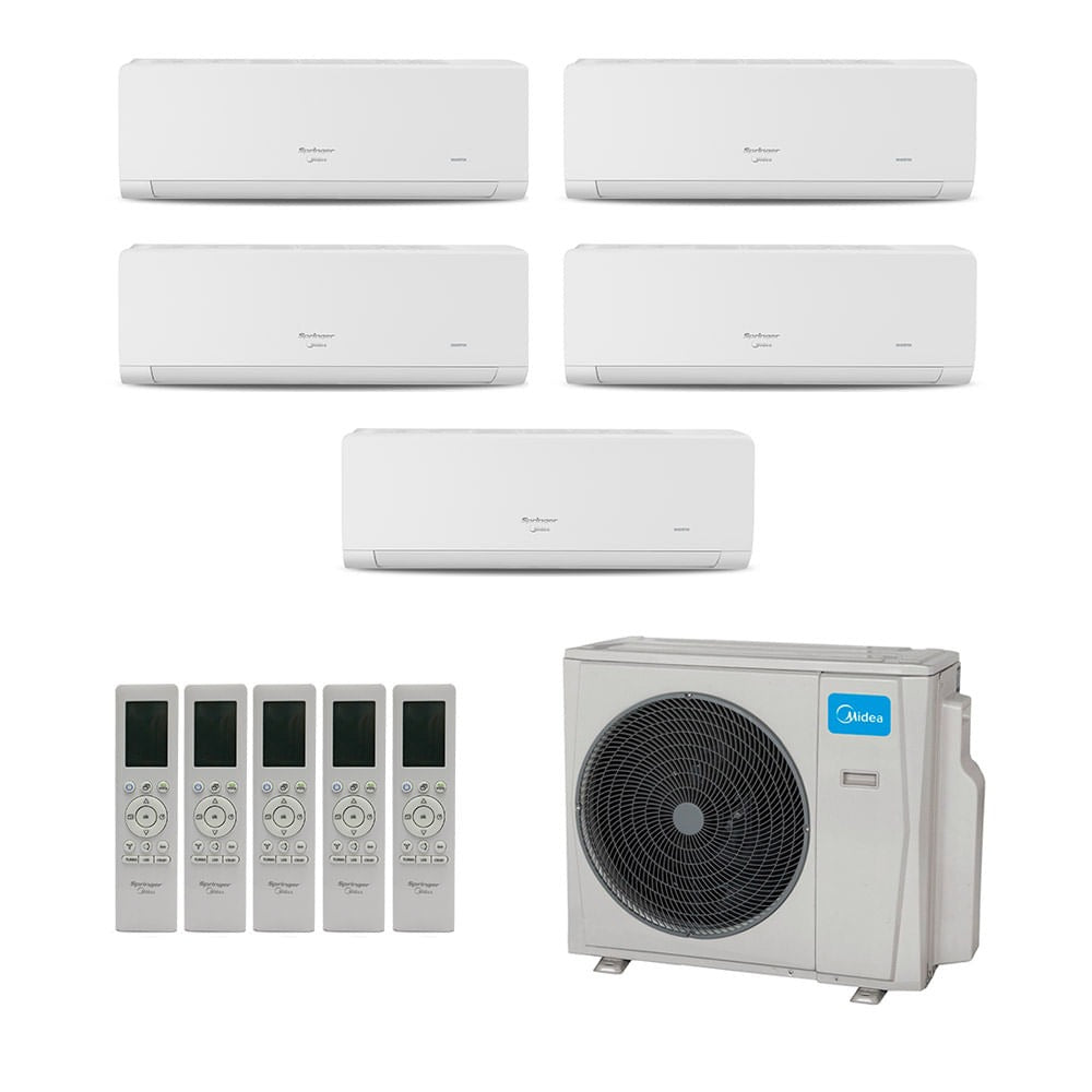 Ar-condicionado Multi Split Inverter MIDEA 42.000 BTUs - 5 Ambientes